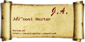 Jánosi Aszter névjegykártya